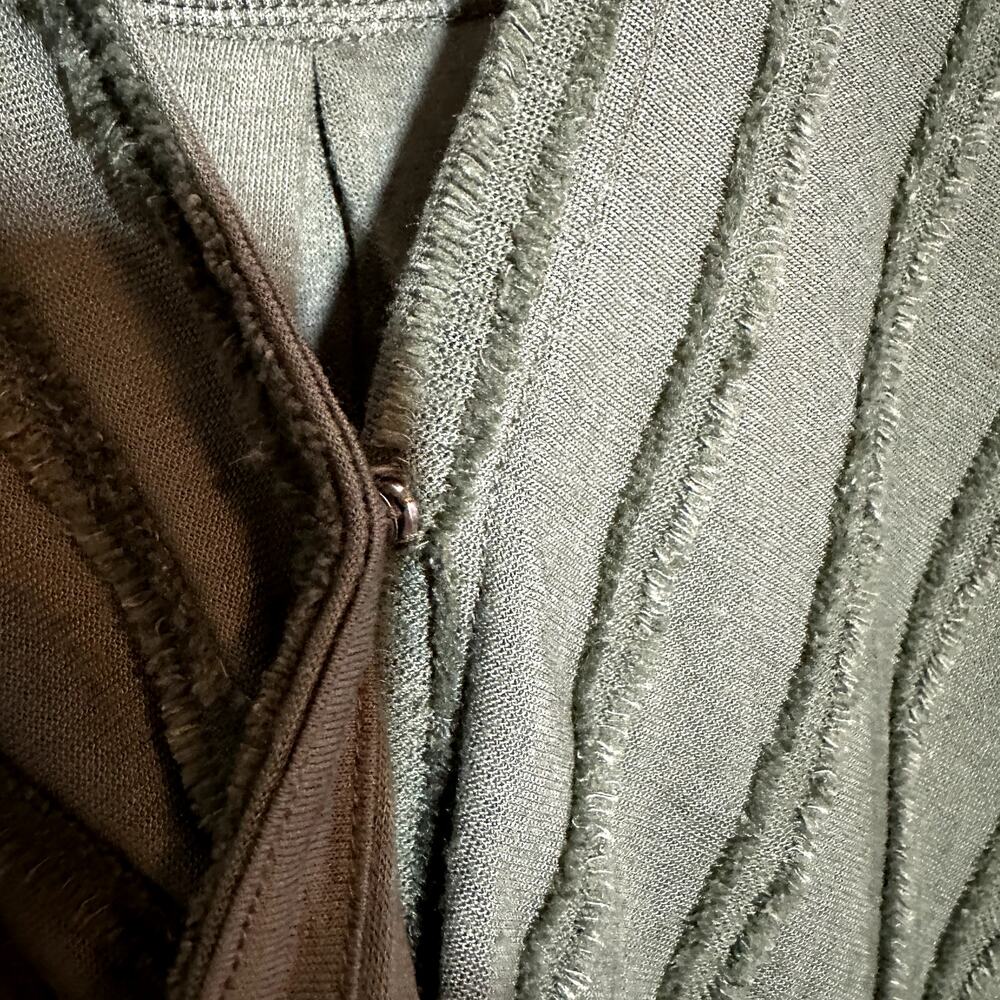 Anthropologie Maeve Audre Blouse Textured Faux Wrap Surplice V-Neck Green S - Picture 3 of 6